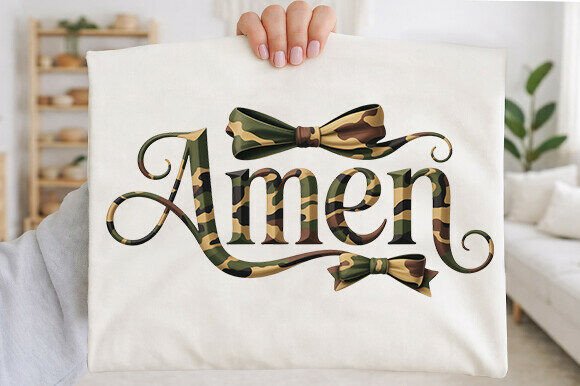 Camo Amen PNG Graphics Review for T-Shirt Designs