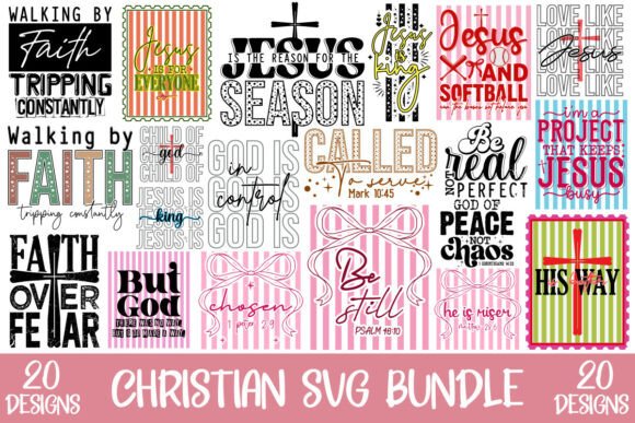 Christian SVG Bundle: Bible Verse Graphics & T-Shirt Designs