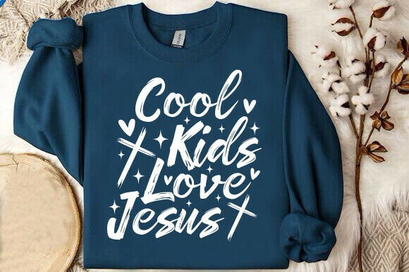 Cool Kids Love Jesus PNG: Crayon Graphics & T-Shirt Designs