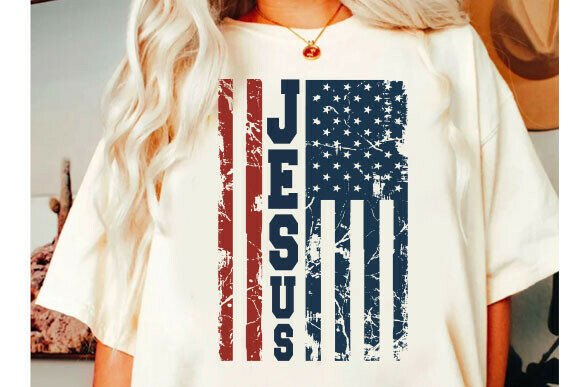 Jesus American Flag PNG: Graphics for T-Shirt Designs