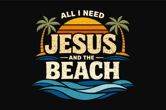 Jesus and Beach Faith Graphics Review for T-Shirt Designs