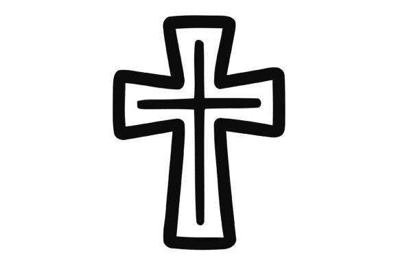 Minimal Christian Cross Icon Design: Graphics & T-Shirt Designs