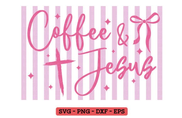 Retro Coquette Coffee Jesus PNG SVG for Brand Graphics & T-Shirt Designs