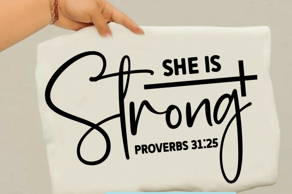 She is Strong SVG Graphics for T-Shirt Designs & Branding