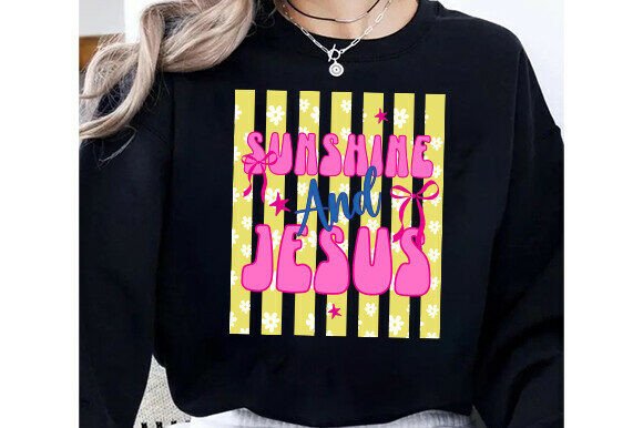 Sunshine and Jesus Summer Graphics & T-Shirt Designs