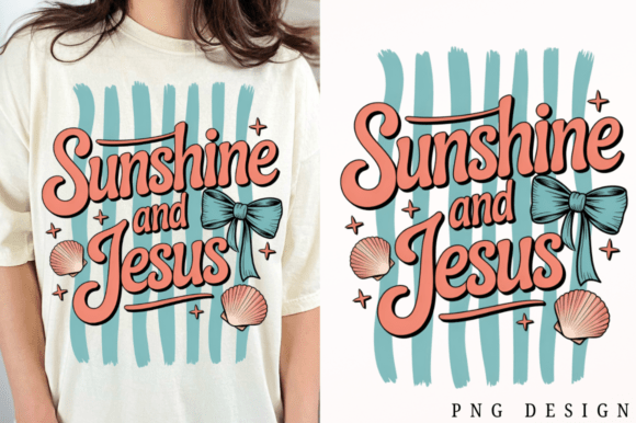 Sunshine & Jesus Beach Quote Art: T-Shirt Graphics Review